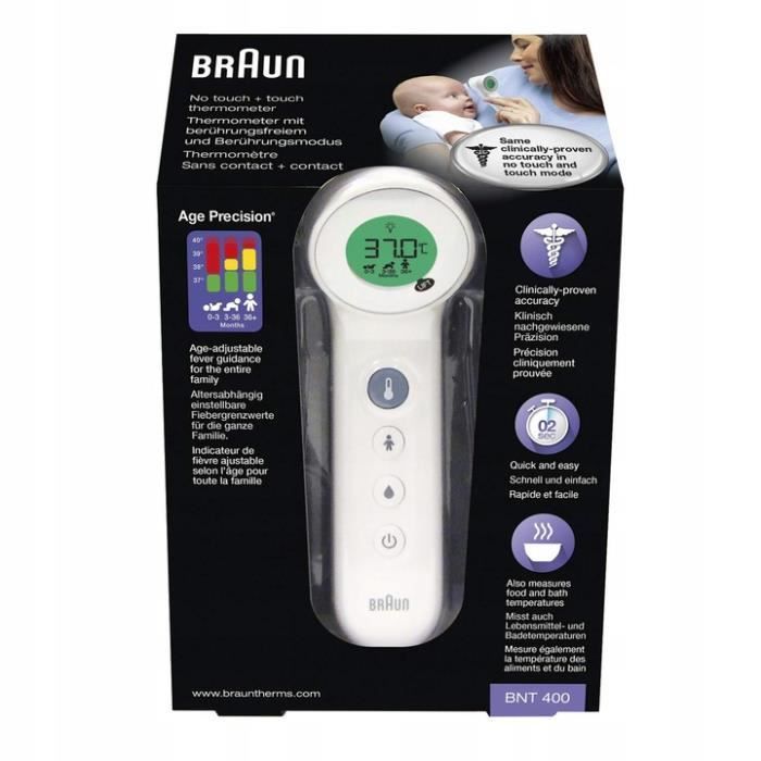 THERMOMÈTRE BRAUN BNT400 LCD SANS CONTACT