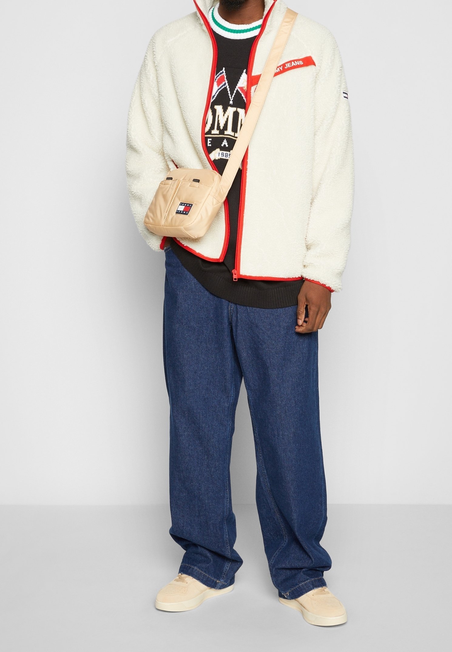 Tommy Jeans fleecejack - wit