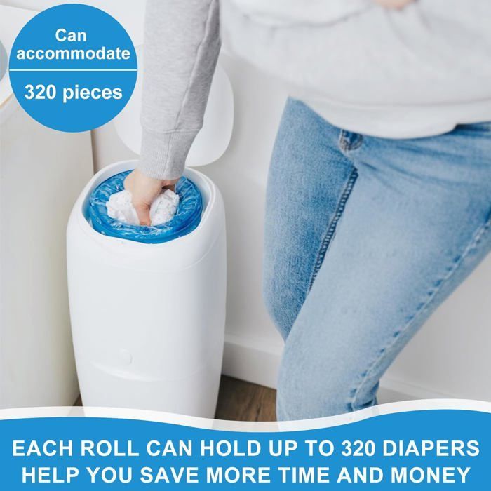 Bolsas de recambio para pañales de 12 piezas, 4,5 m de gran capacidad, compatibles con Tommee Tippee y Angelcare.