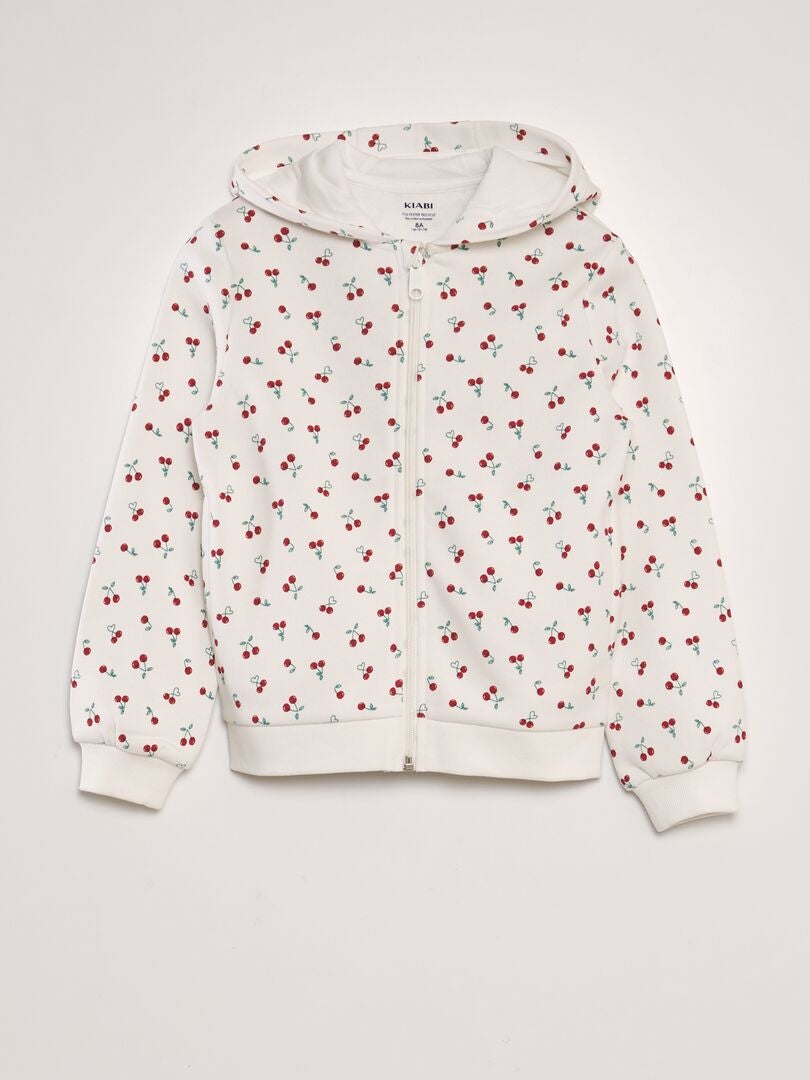 Hoodie met print - WIT