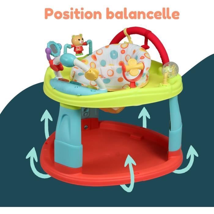 Base attività - BAMBISOL - 3 altezze di seduta - Attività divertenti - Multicolore