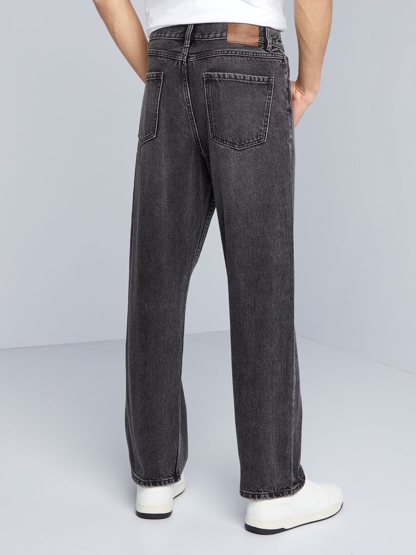 Jeans met wijde pijpen - GRIJS
