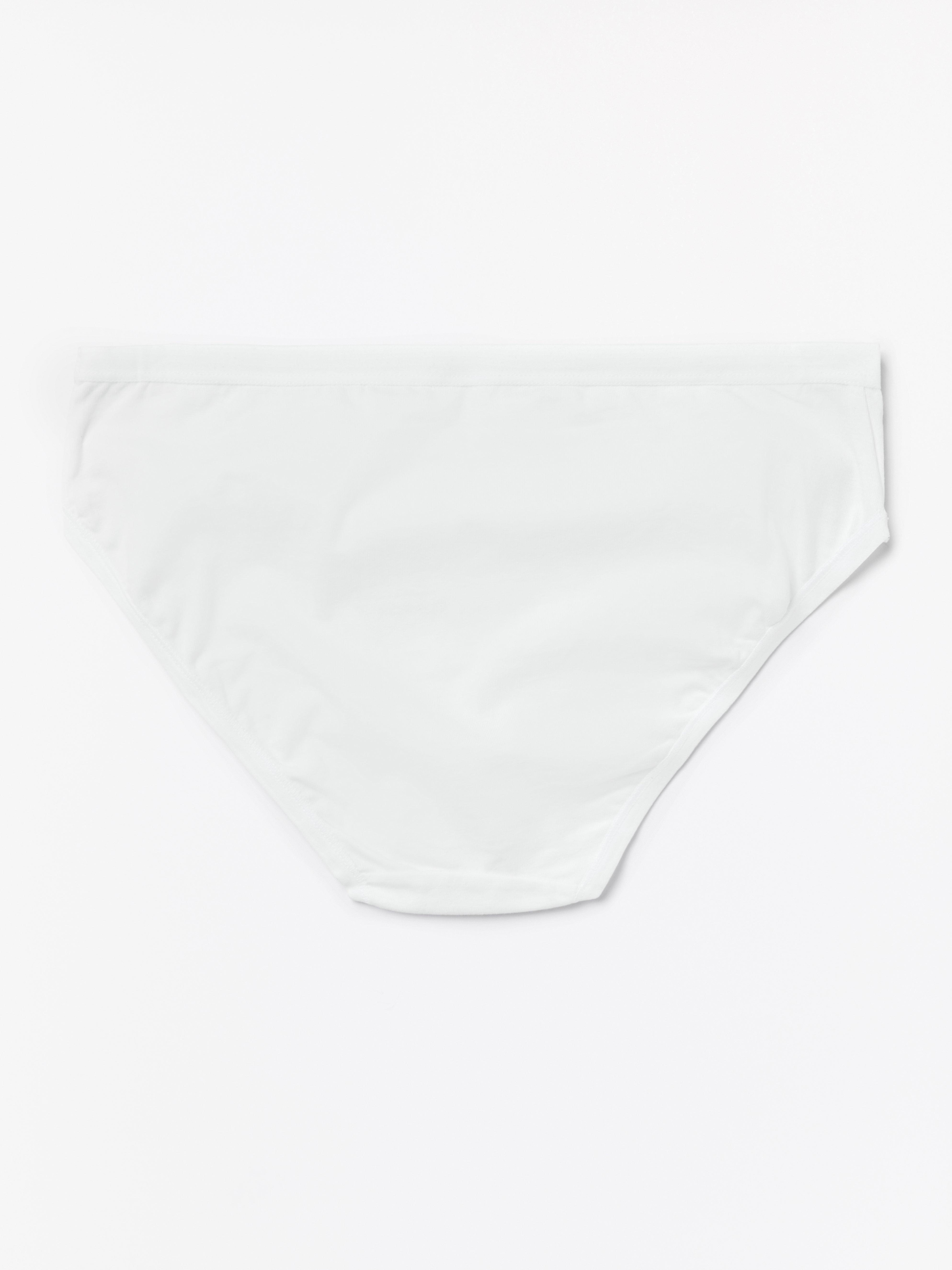 Bikinové kalhotky s regular waist bílým pasem