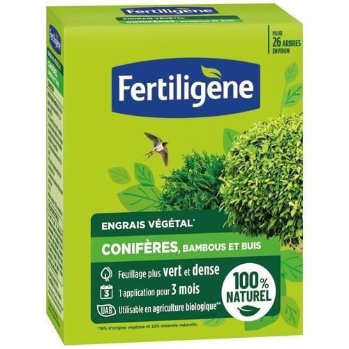 Fertilizante para coníferas, bambú y boj - FERTILIGENE - 100% natural - UAB - Caja de 650 g