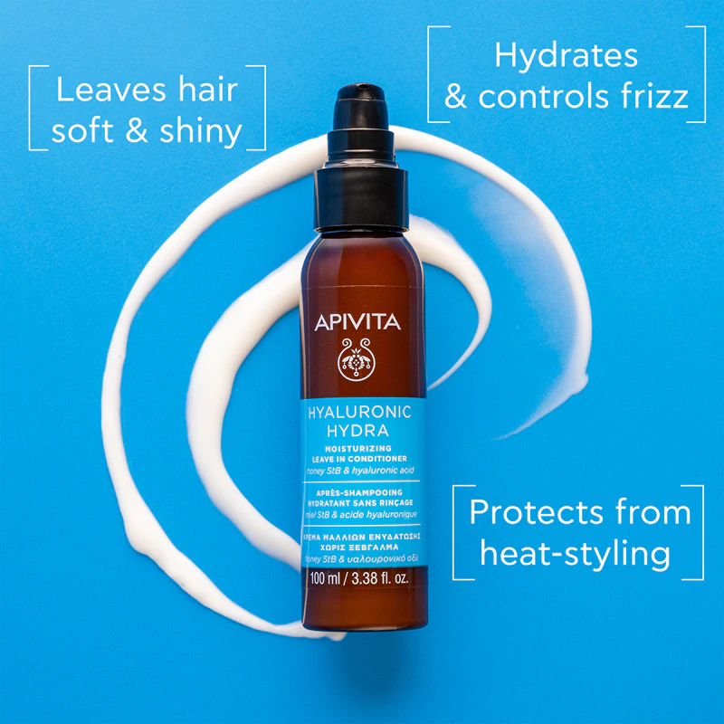 Apivita Hyaluronic Hydra Leave-In Conditioner is een leave-in conditioner met een hydraterende werking.