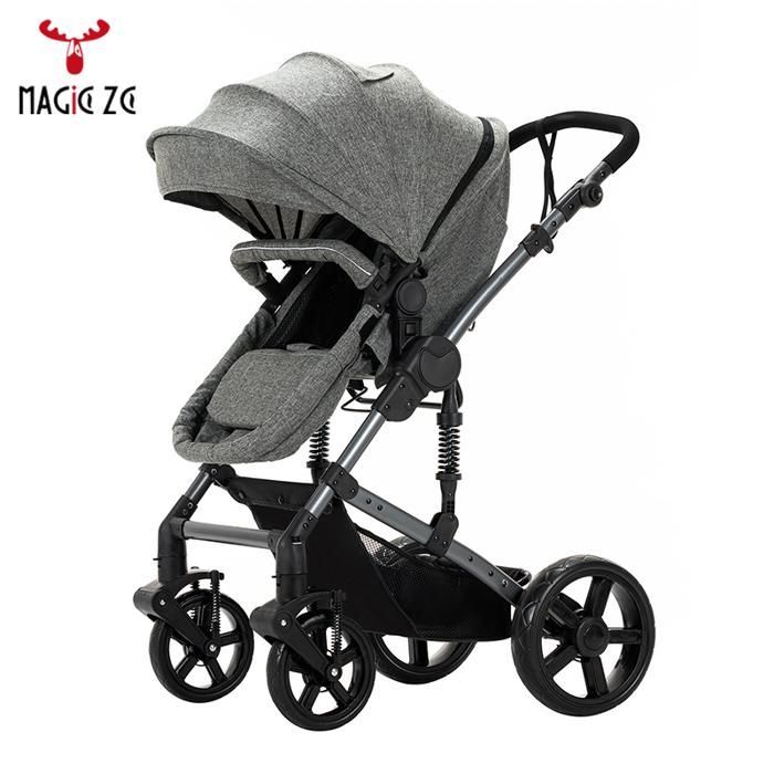 Magic ZC Baby Stroller 3-in-1 kinderwagen voor pasgeborenen, comfortabele reiswagen, trio-kinderwagen met in één klik opvouwbare reiswieg.