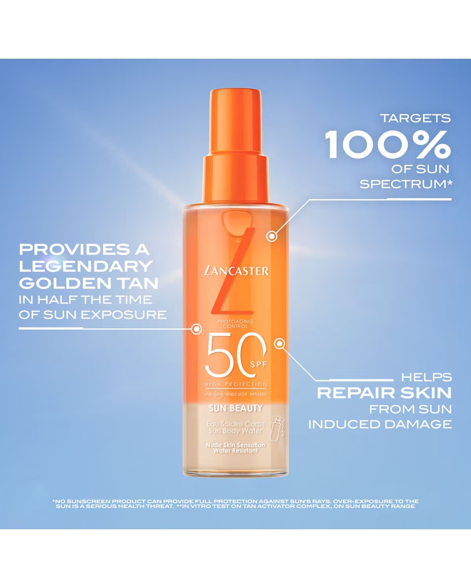 LANCASTER Sun Beauty Αντηλιακό Νερό Σώματος SPF50