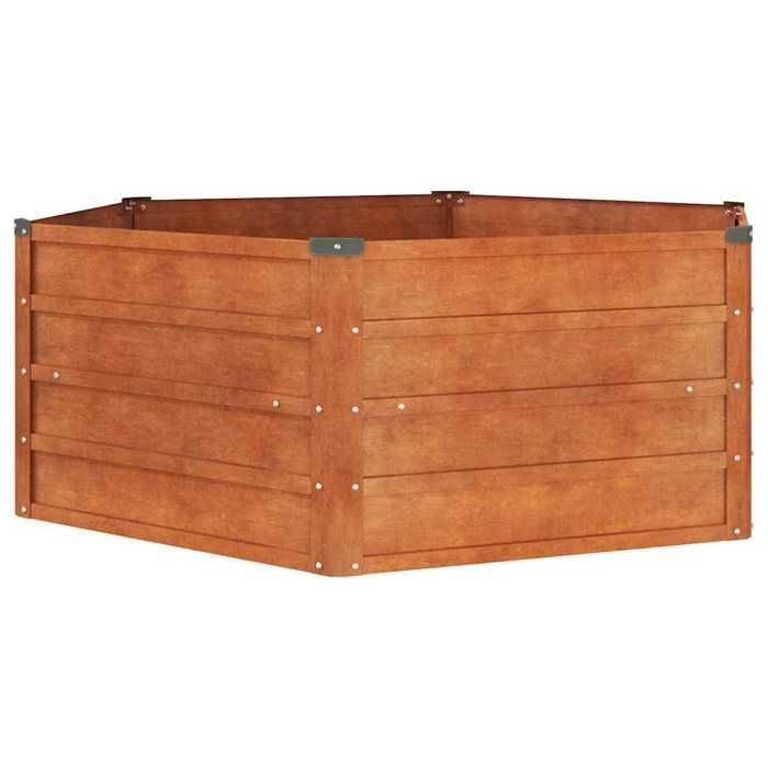 vidaXL Lit Surélevé de Jardin Jardinière Support pour Plantes Bac à Fleurs Pot de Fleurs Balcon Patio Extérieur Rouillé 151946