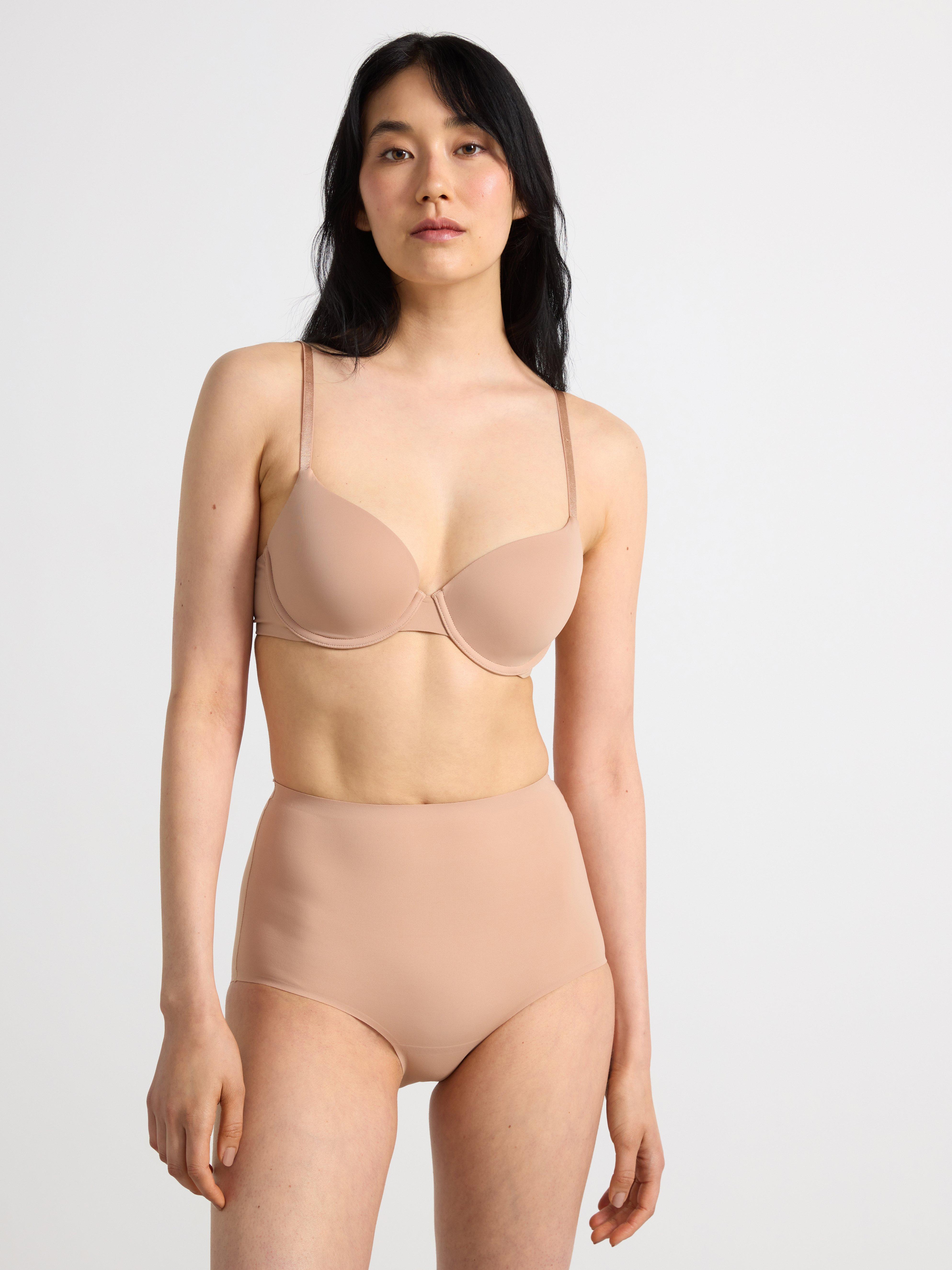 Usynlige truser med høy midje Beige