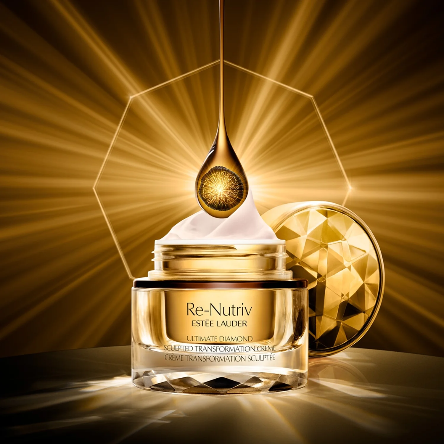 RE-NUTRIV Ultimate Diamond Sculpted Transformation Creme - Tratt.viso 24 ore effetto globale, Tratt.viso 24 ore antirughe, Tratt. lifting viso 24 ore, Tratt.viso 24 ore illuminante