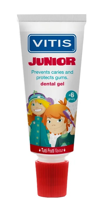 Dentifrice en gel DENTAID VITIS Vitis Junior pour enfants dès 6 ans, 75 ml