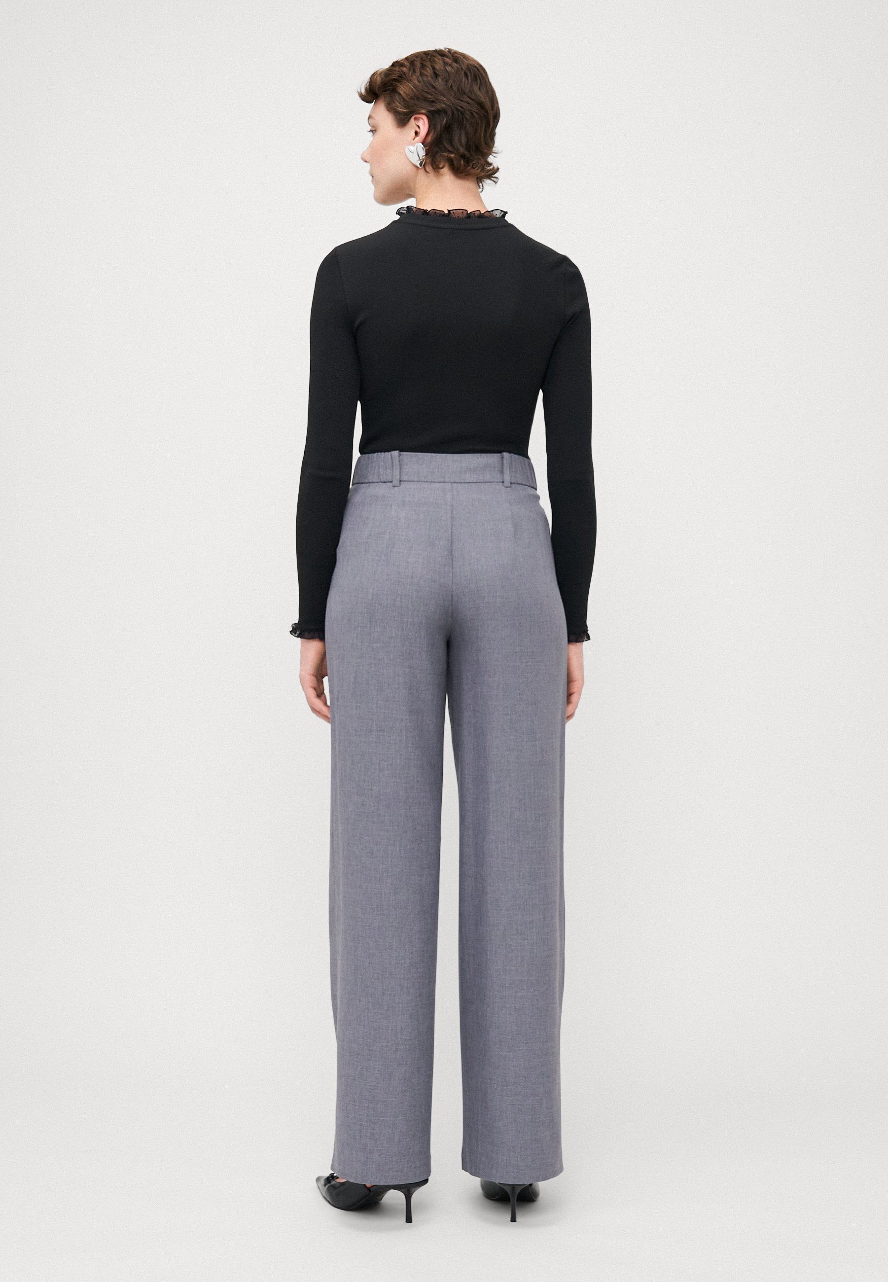 ONLY TALL ONLLINDA PANTS - Hose - mittelgrau meliert