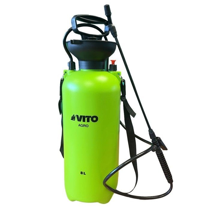 Pulvérisateur de Jardin 8L + Lance 60cm poignée tuyau 1.20m - Pulvérisateur à main Spray et Jet VITO