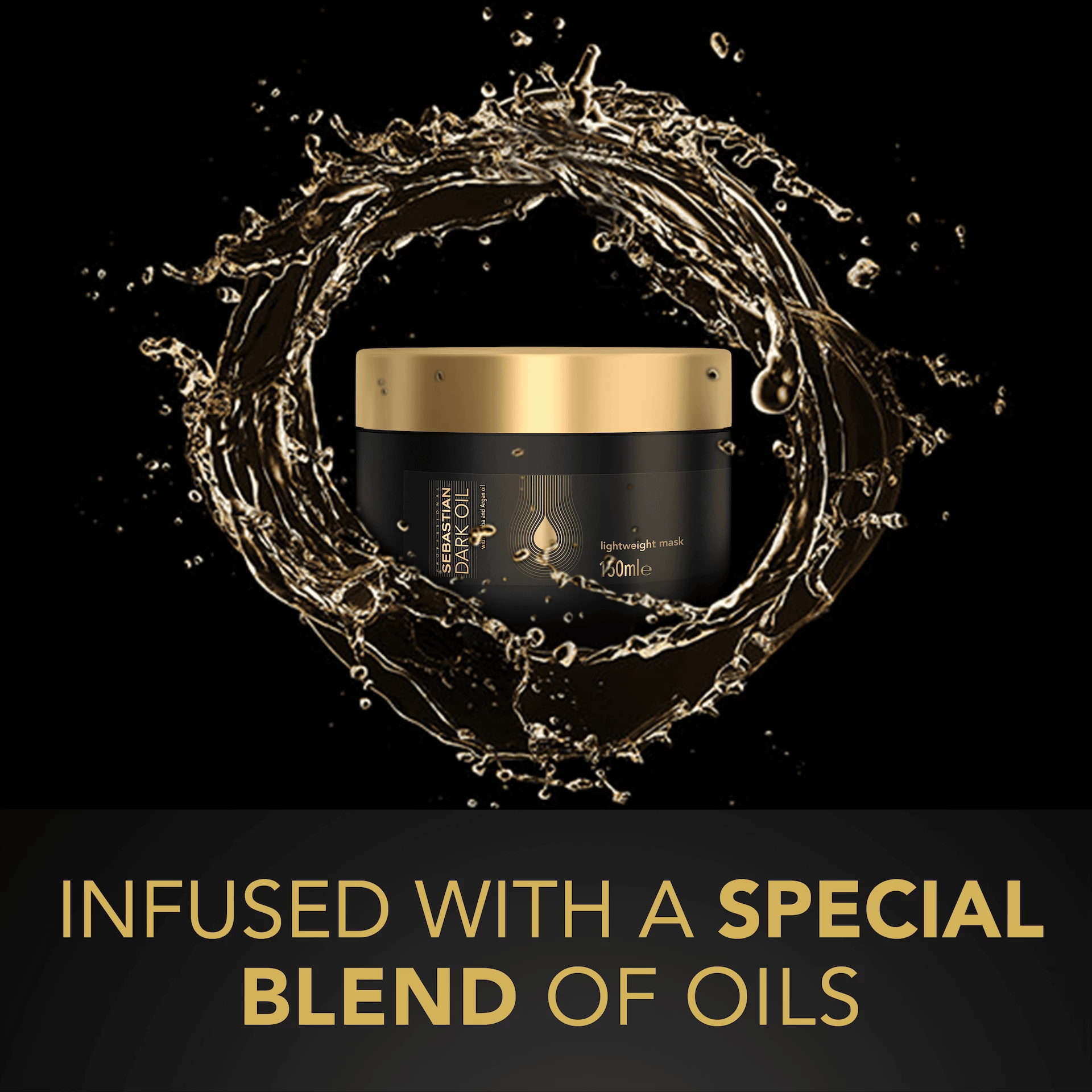 Mască de păr cu ulei închis la culoare 150 ml - Sebastian Professional