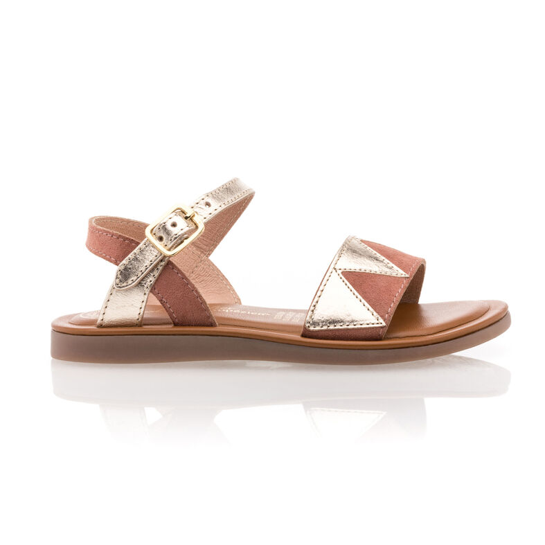 Sandalias rosas para niña / Zapatos de punta abierta