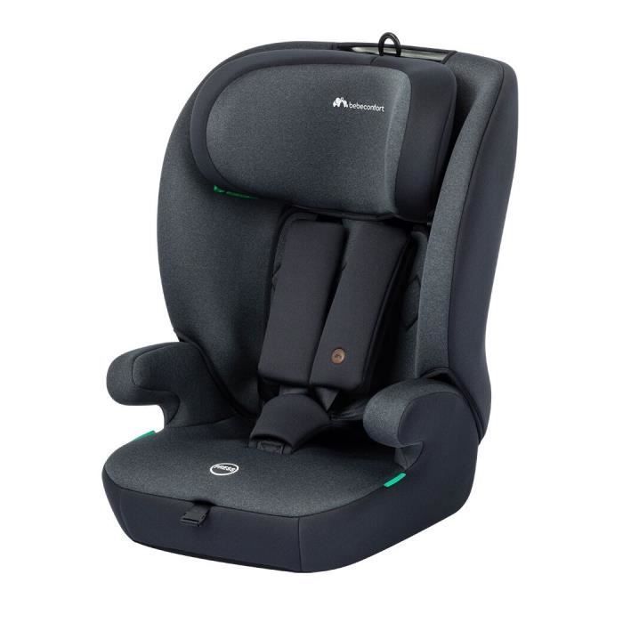 Seggiolino auto convertibile BEBE CONFORT GROW i-Safe con cinture di sicurezza, da 15 mesi a 12 anni (76-150 cm), standard di sicurezza R129, colore nero fumé.