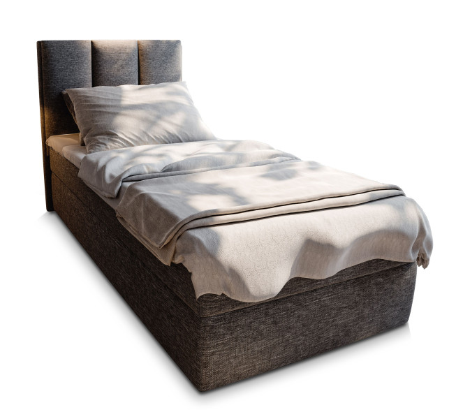 Łóżko kontynentalne MERIL 100 z topperem 100x200 cm