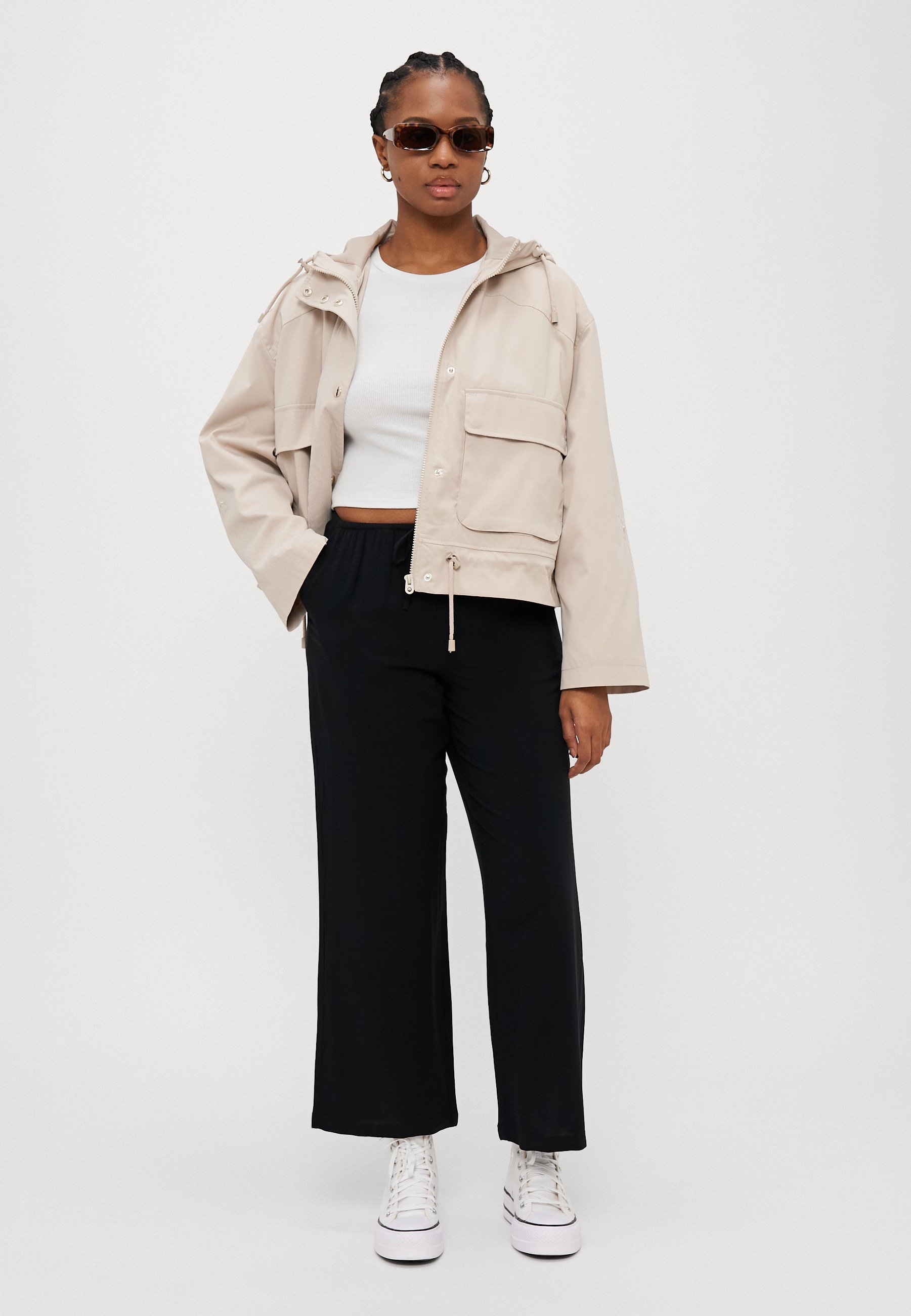 Vero Moda Petite VMEASY WIDE - Kangashousut - blackVero Moda