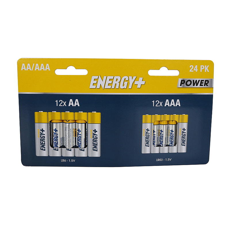 Energibatteri AA/AAA 24-pak, Power Energy
