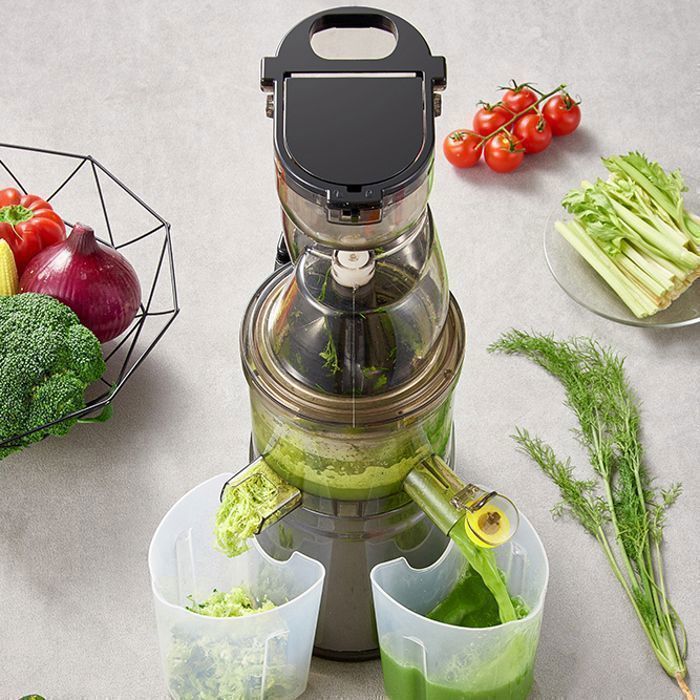 Fruit and Vegetable Juicer - Wide Mouth 80mm BPA Free - 96.5% Juice Yield - Grey