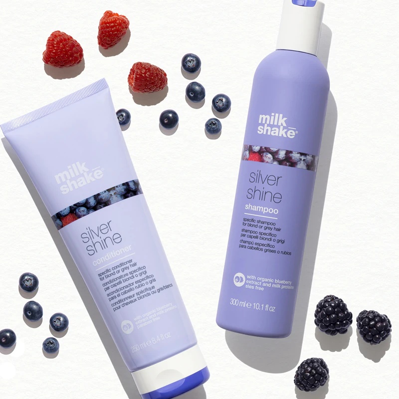 milk_shake® Silver Shine шампон и регенератор који неутралише жуте тонове