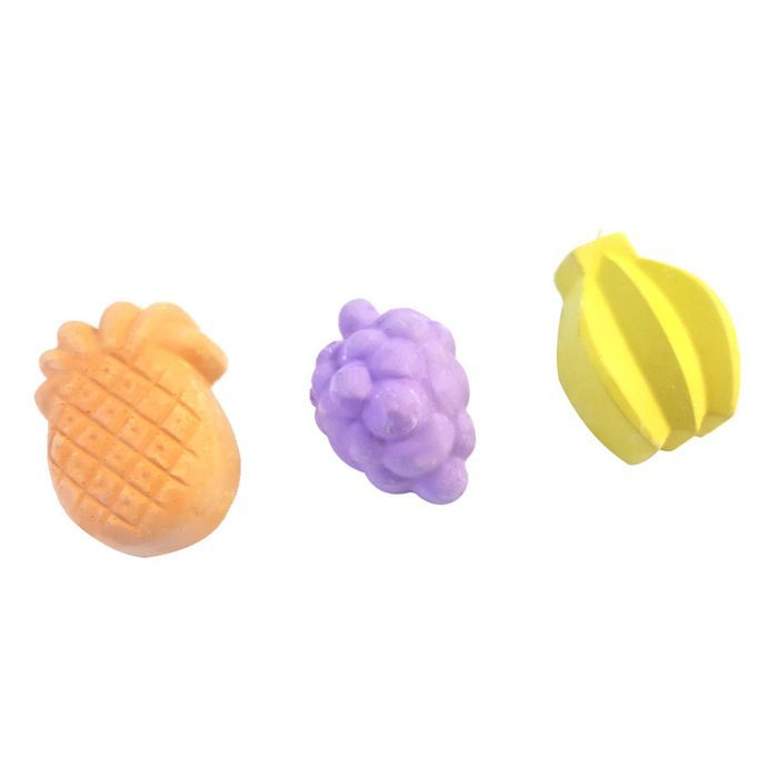 Juguete masticable para mascotas, piedra masticable para hámsteres, loros, conejos, chinchillas y ardillas (fruta).