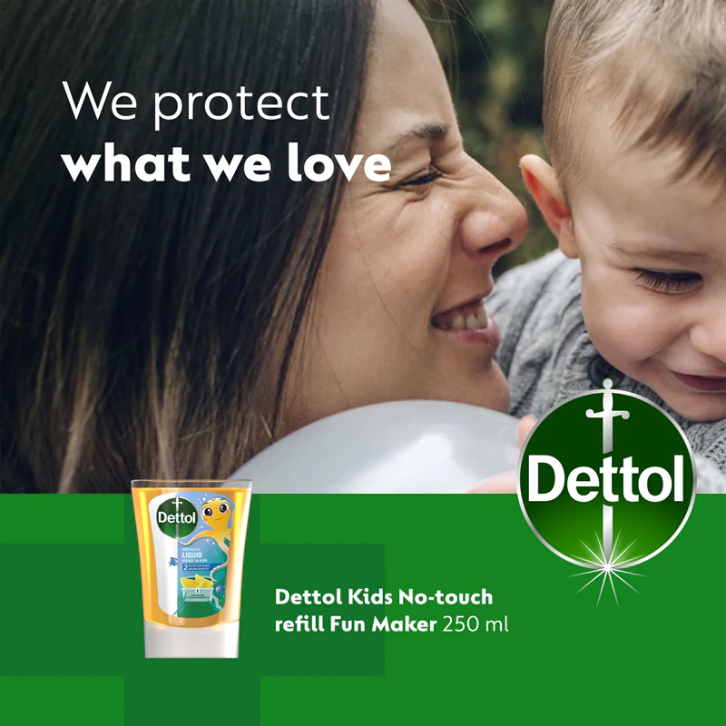 Refil para Dispensador de Sabonete Sem Toque Dettol Soft on Skin Kids Fun Maker