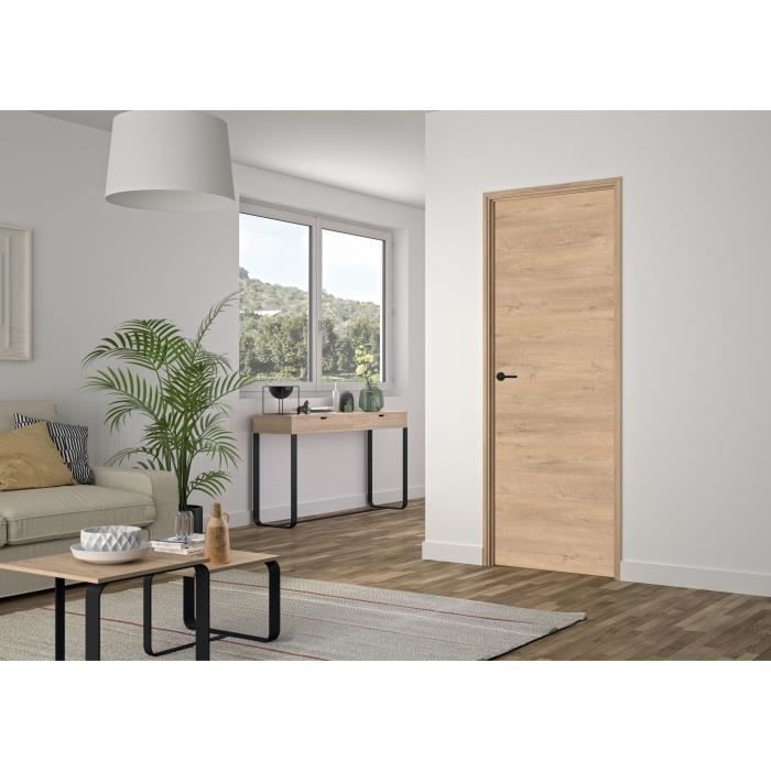 Bloque de puerta - OPTIMUM - Recubrimiento especial RIO - 204 x 73 x 4 cm, cerradura magnética, fácil instalación