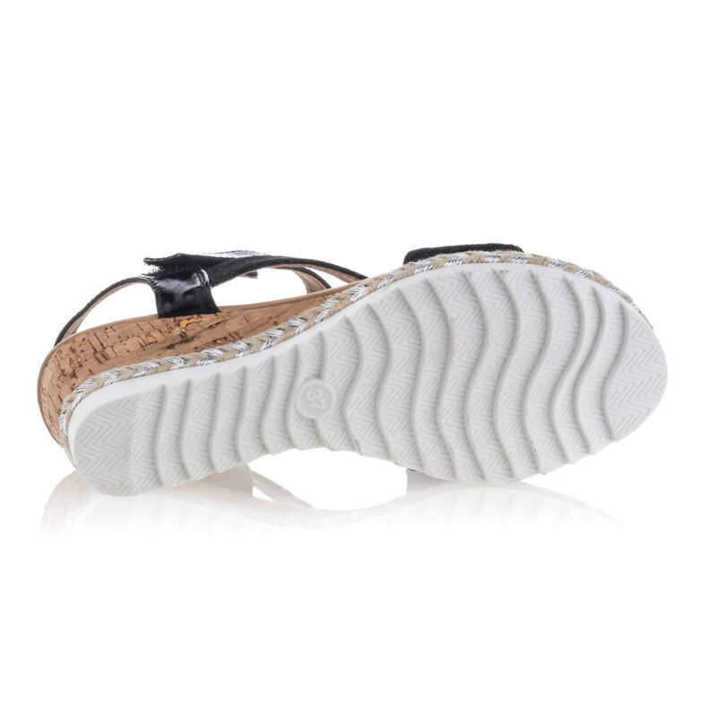 Svarte sandaler / sko med åpen tå til dame