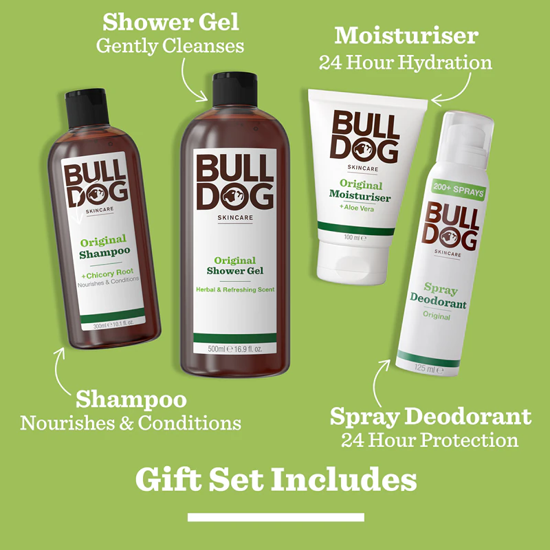 Kit Bulldog Original para Rotina Matinal de Corpo e Rosto
