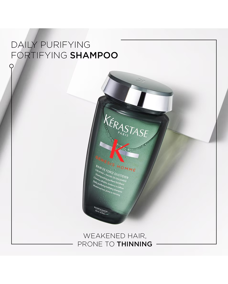 KÉRASTASE GENESIS HOMME - BAIN DE FORCE QUOTIDIEN ΚΑΘΗΜΕΡΙΝΟ ΣΑΜΠΟΥΑΝ ΕΝΙΣΧΥΣΗΣ ΓΙΑ ΑΔΥΝΑΜΕΝΑ ΜΑΛΛΙΑ