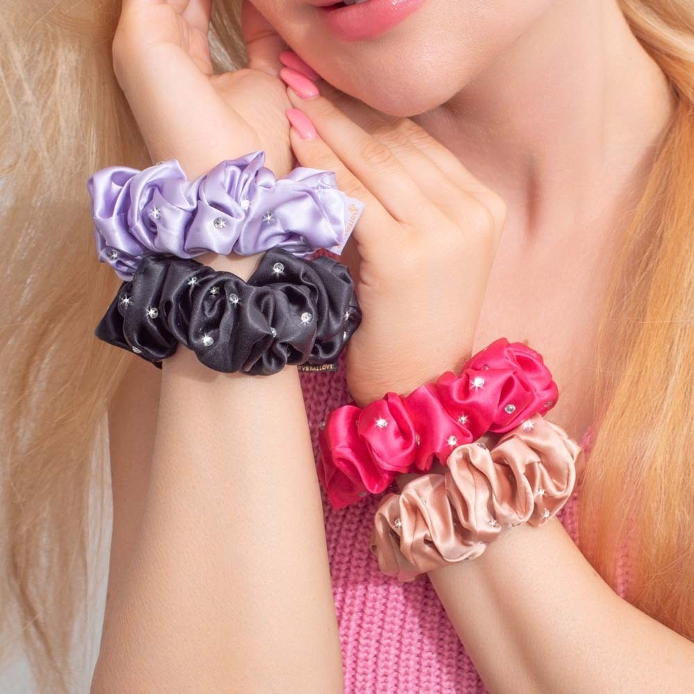 Crystallove Crystalized silk - black