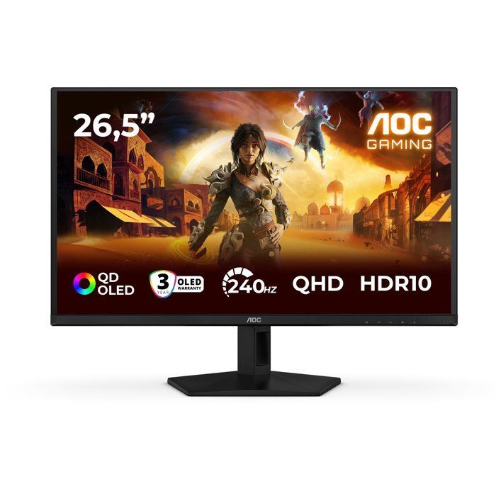 PC Gamer Screen - AOC - 27'' - QHD - 240Hz - QD-OLED panel - 0.03ms - Q27G41ZDF