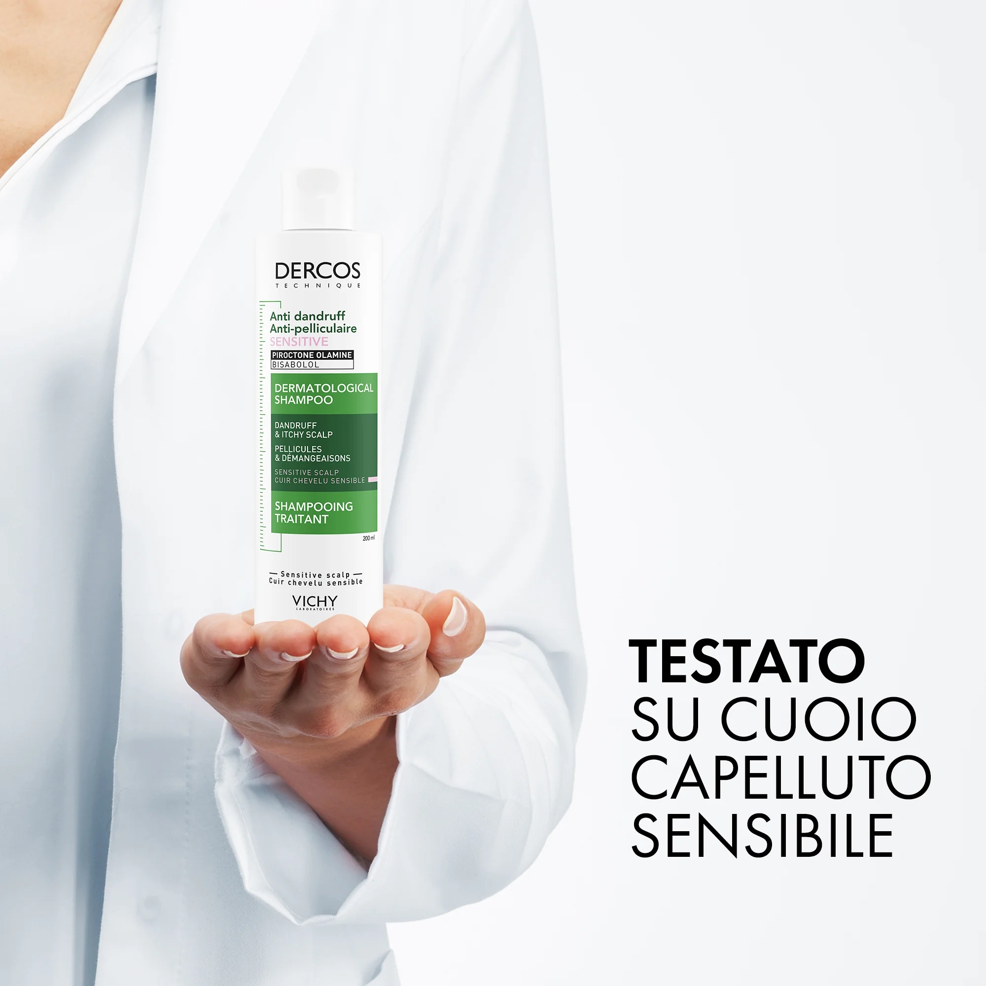 Vichy Dercos Shampoo Anticaspa para Couro Cabeludo Sensível 200 ml