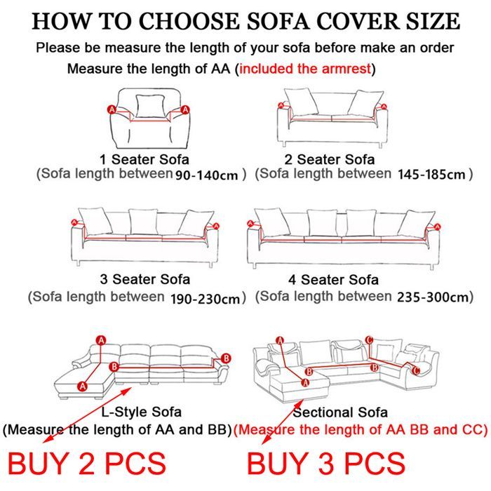 Funda de sofá - Jacquard grueso - Gris claro - 2 plazas - Funda no extraíble