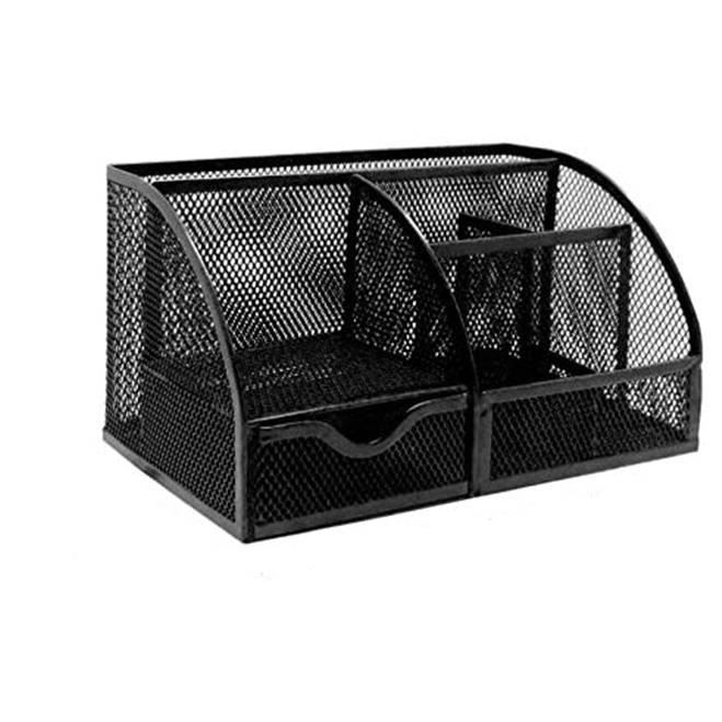 Organizzatore da scrivania - ZGEER - Nero - Metallo - 7 scomparti - Design contemporaneo