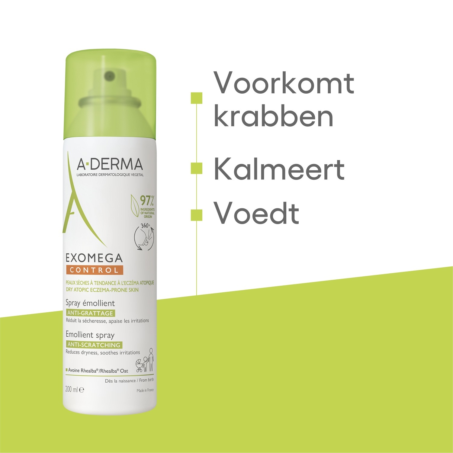 A-DERMA Exomega Control hidratantni sprej za tijelo - 200 ml