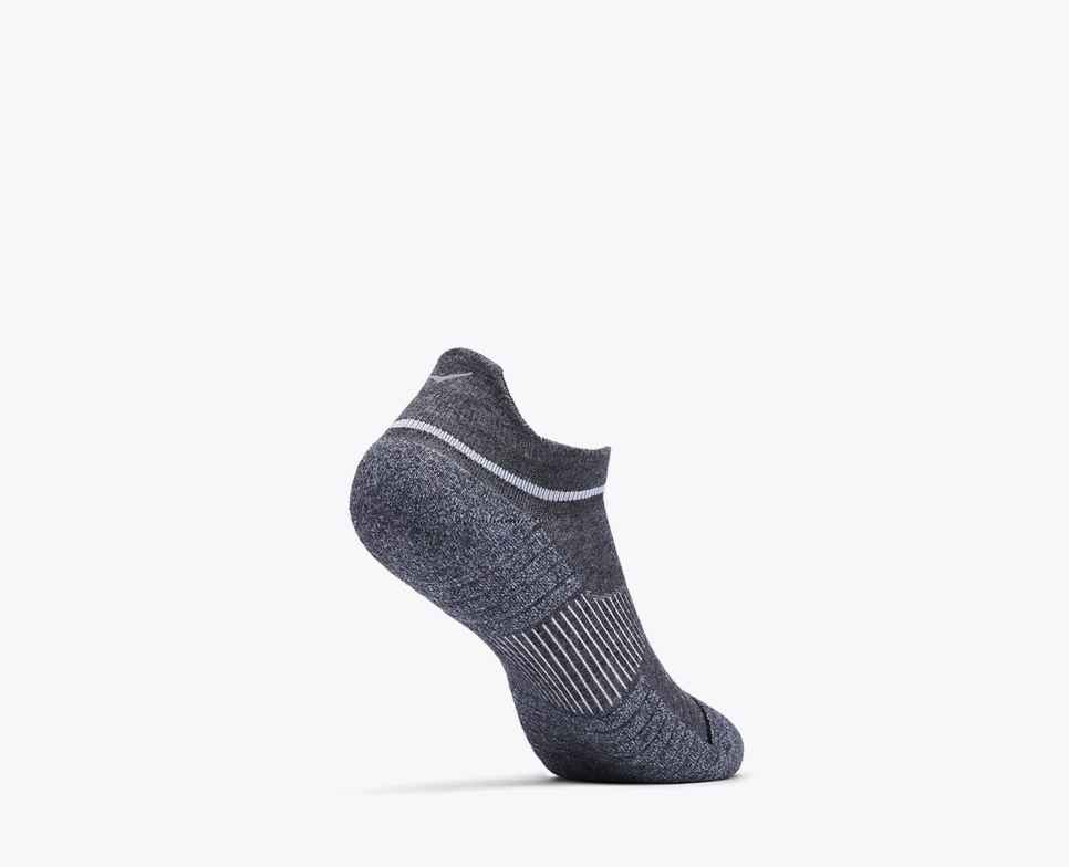 HOKA Chaussettes de course invisibles, lot de 3, blanc/noir/gris