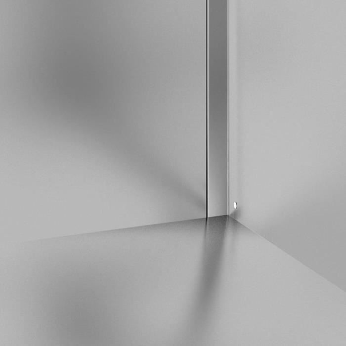 Mesa de trabalho comercial vidaXL com armário, 60x60x96 cm, aço inoxidável