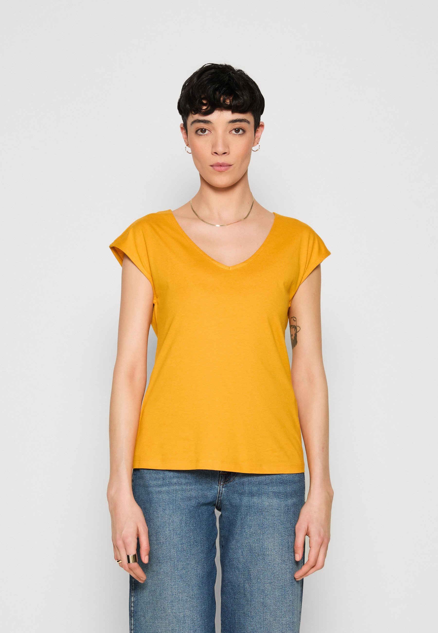 Anna Field Basic T-shirt - goudgeel