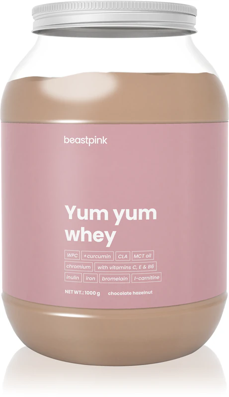 Výživový doplnok srvátkového proteínu BeastPink Yum Yum Whey pre ženy