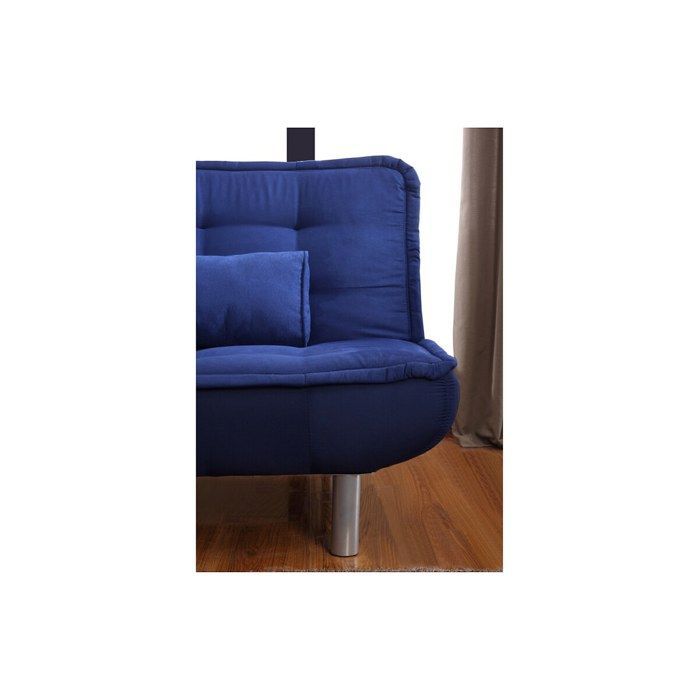 Canapé clic-clac MISHAN en tissu - Bleu - VENTE-UNIQUE - 3 places - Contemporain