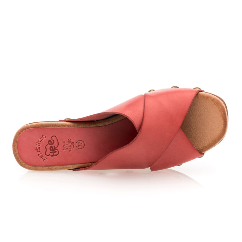 Zuecos/mules rosas para mujer