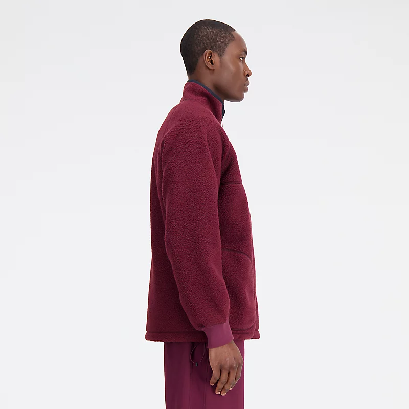 Homme Athletics Polar Fleece Full Zip - NB BURGUNDY