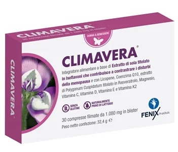 Climavera voedingssupplement voor de menopauze, 30 tabletten
