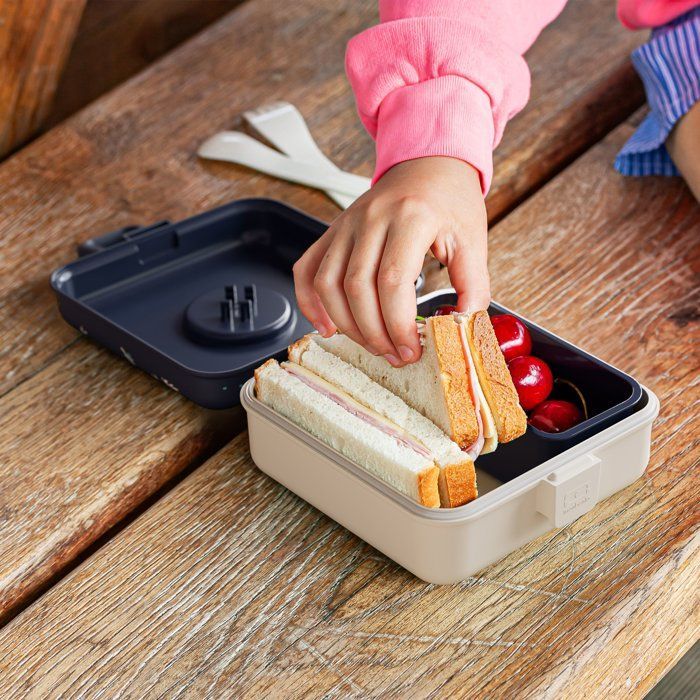 Children's Sandwich Box - MONBENTO - Lids included - BPA Free - Snacky Wolf