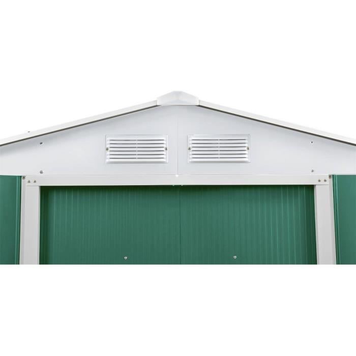 Metalen tuinschuur - HOME AND GARDEN - Rosas - 2,71 m² - Groen - Gegalvaniseerd staal