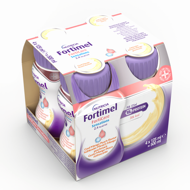 Fortimel Forticare Sensations Cool Mango Peach Ravitseva Ruoka Persikka ja Mango 4 x 125 ml 4 x 125 ml