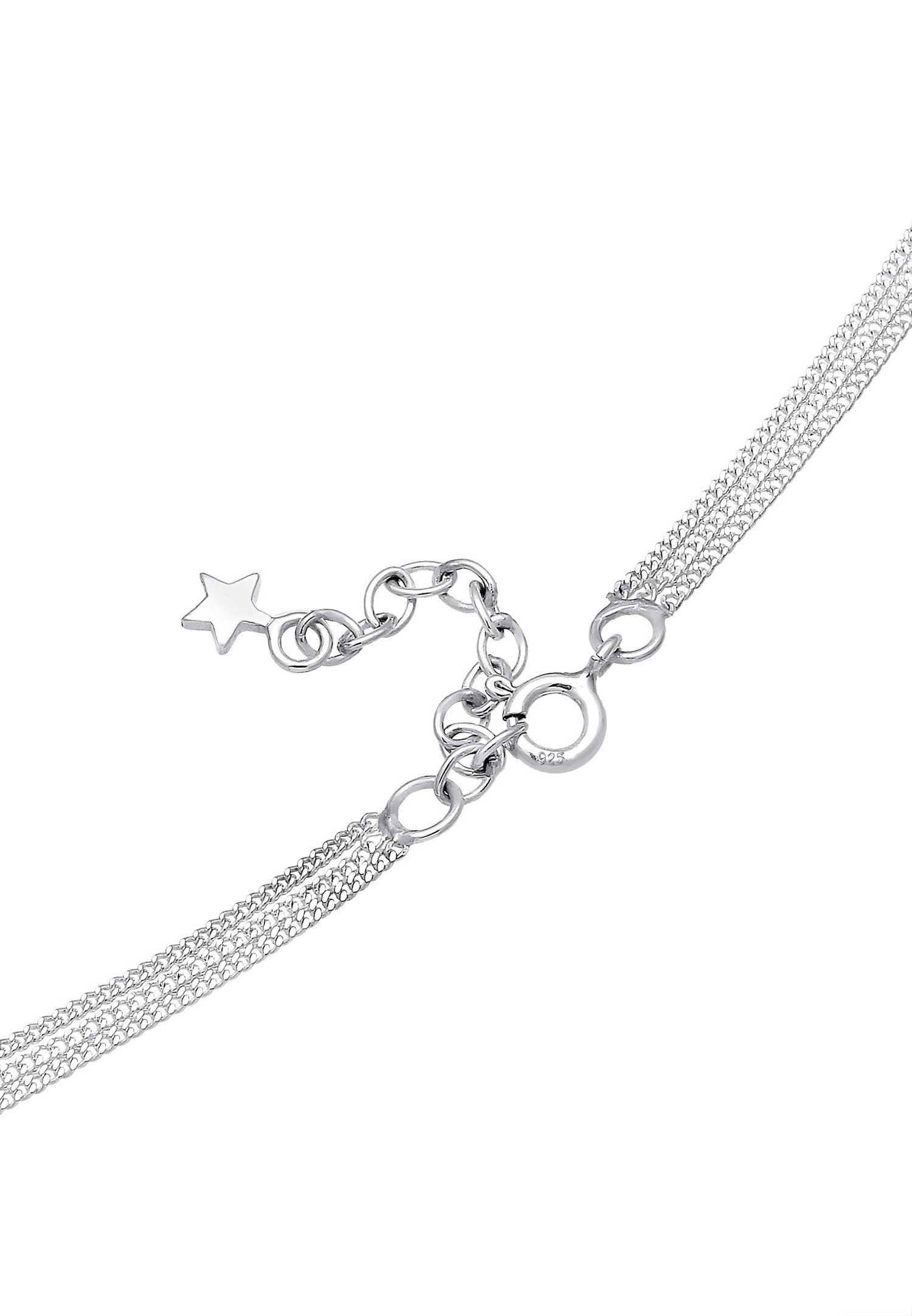 Elli Femmes couches look lune étoile avec cristaux en argent sterling 925