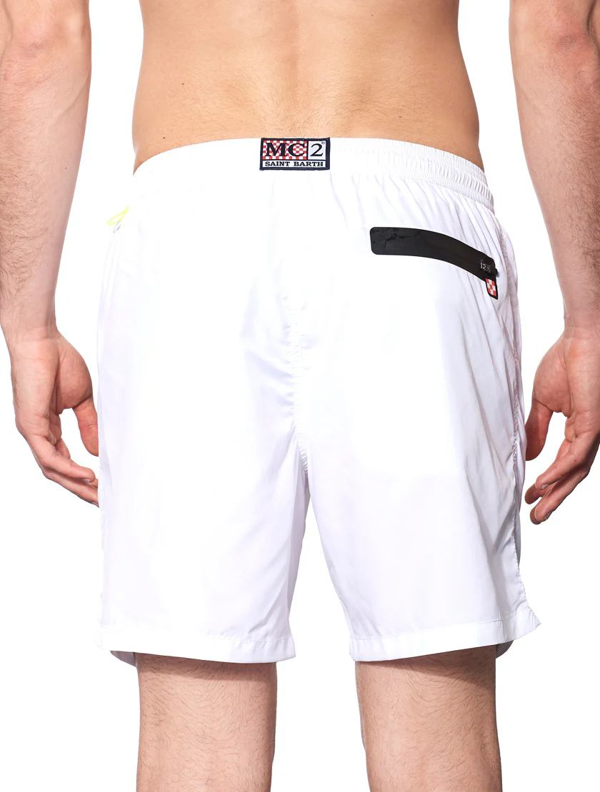 Witte lichtgewicht zwemkleding met ritssluiting
